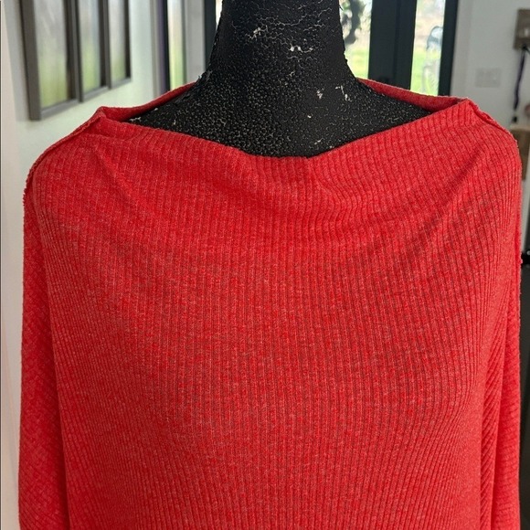 Free People We The Free Londontown Thermal Top Burnt Orange Asymmetrical XS - Picture 6 of 15